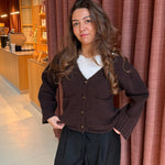 Sia Cardigan - Mørkebrun - ByStenholt.dk