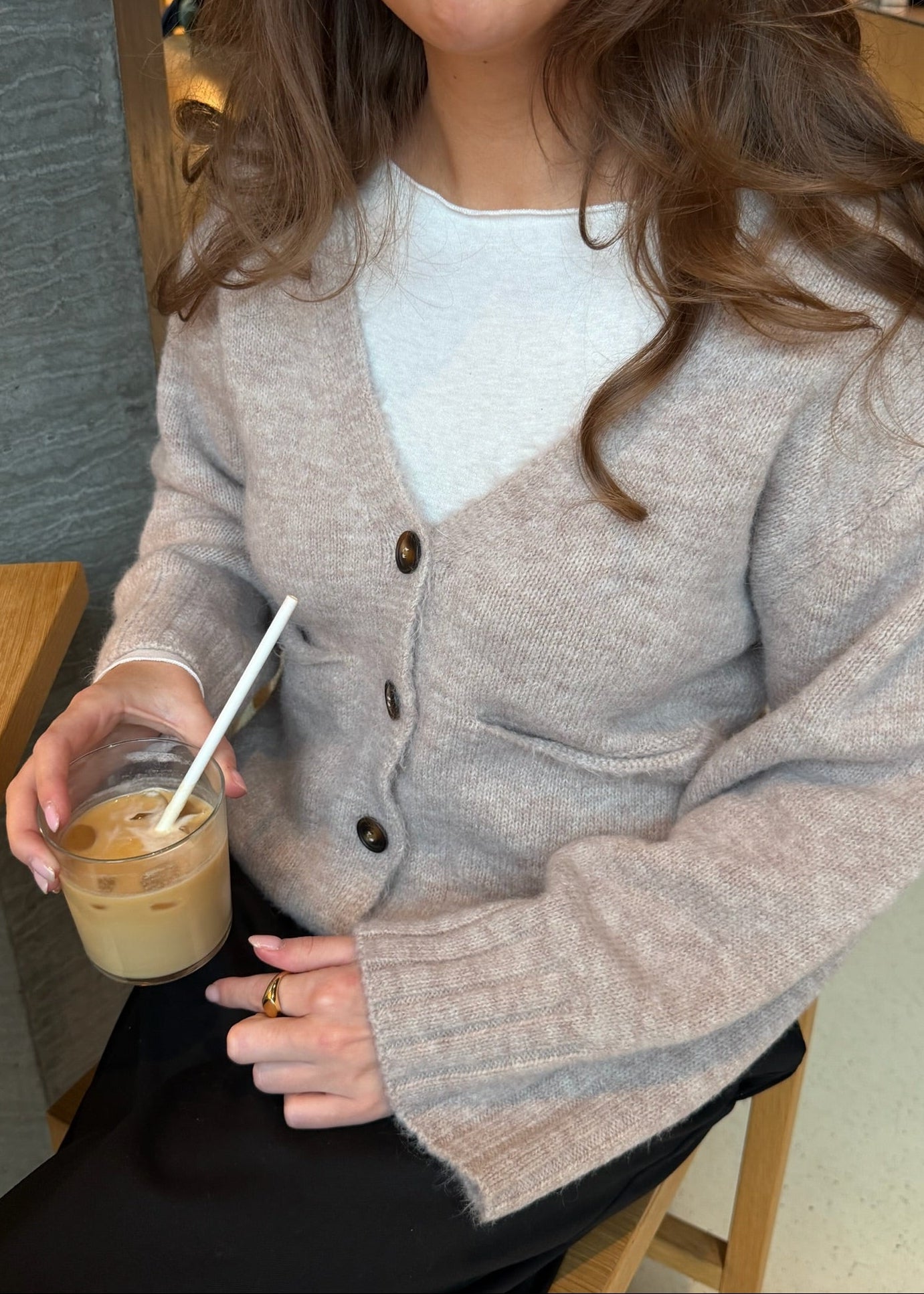 Sia Cardigan - Taupe - ByStenholt.dk