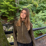 Sia Fitted Jakke - Mørkegrøn - ByStenholt.dk