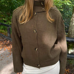 Sienna Strik Cardigan - Brun - ByStenholt.dk