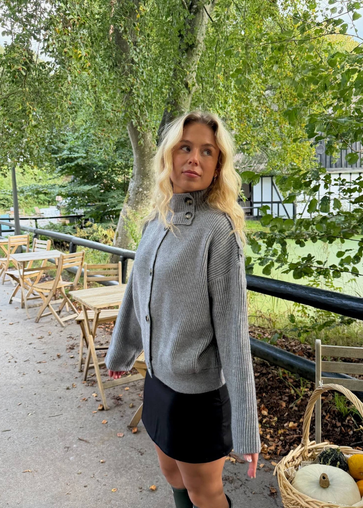 Sienna Strik Cardigan - Grå - ByStenholt.dk