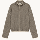 Sigrid Zip Cardigan - Mørkebrun - ByStenholt.dk
