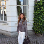 Sigrid Zip Cardigan - Mørkebrun - ByStenholt.dk