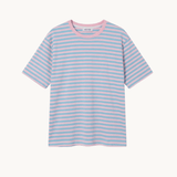 Silja Stribet T-shirt - Lyseblå - ByStenholt.dk