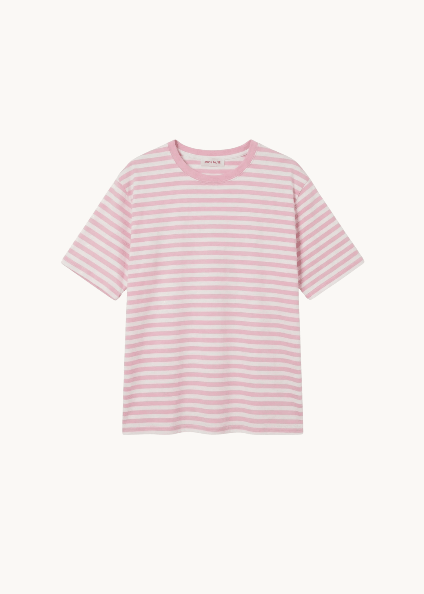 Silja Stribet T-shirt - Lyserød - ByStenholt.dk