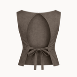 Sira Top + Nora Capribukser Sæt - Mørkebrun