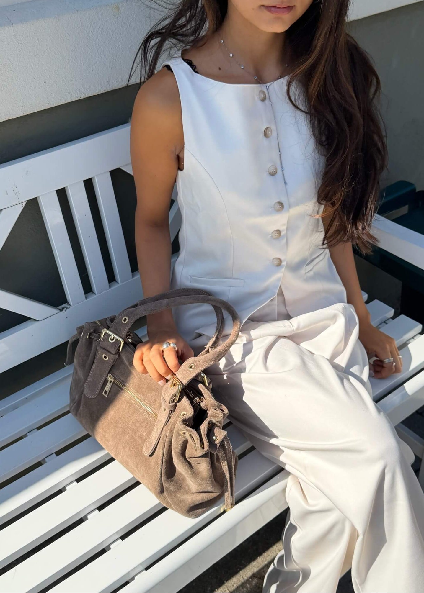 Sira Vest - Hvid - ByStenholt.dk