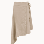 Skandi Asymmetrisk Nederdel - Beige - ByStenholt.dk