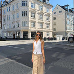 Skandi Asymmetrisk Nederdel - Beige - ByStenholt.dk