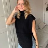 Sofia T-Shirt Strik - Sort - ByStenholt.dk