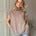 Sofia T-Shirt Strik - Taupe - ByStenholt.dk