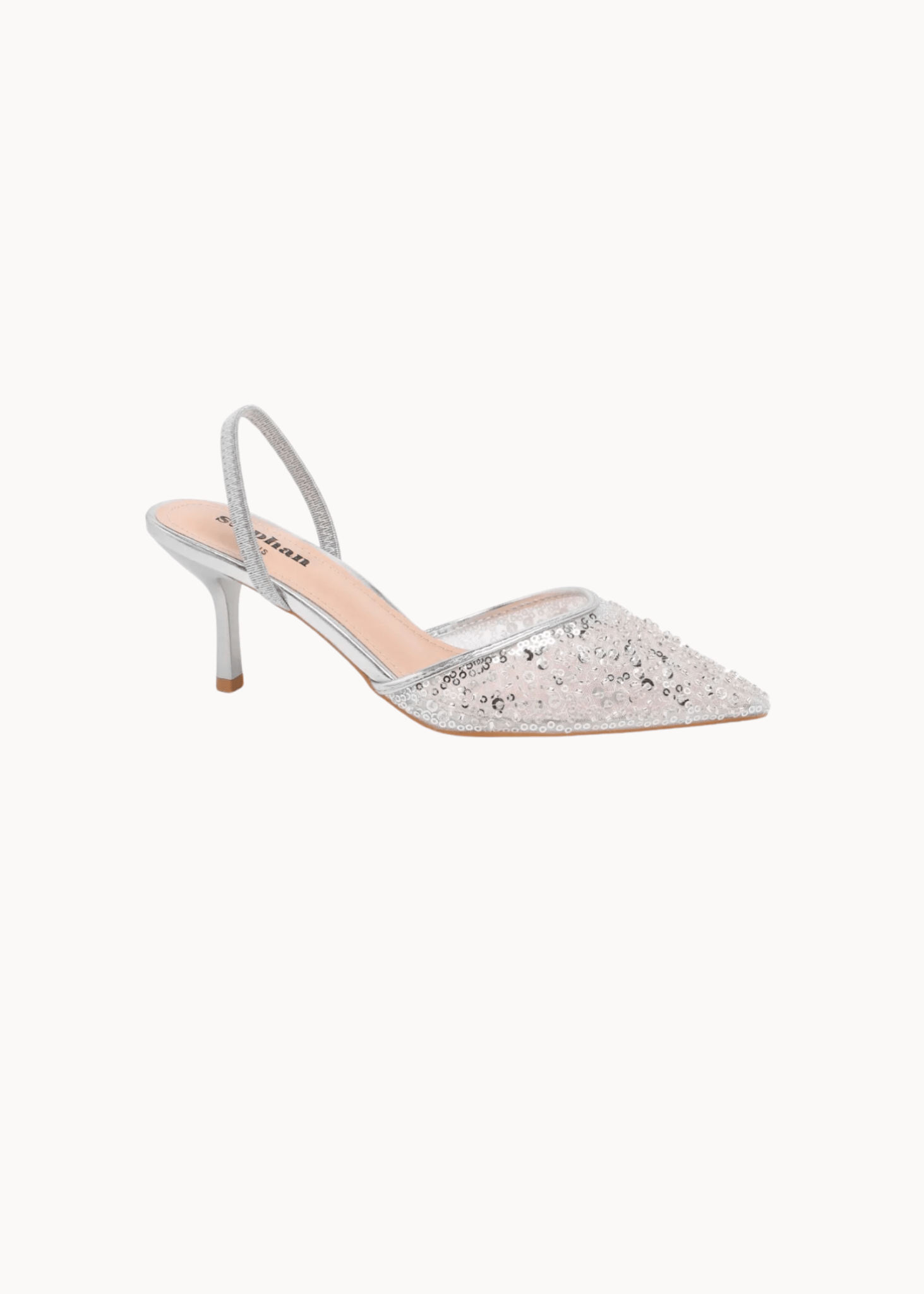 Sparkle Slingback Pumps - Sølv - ByStenholt.dk