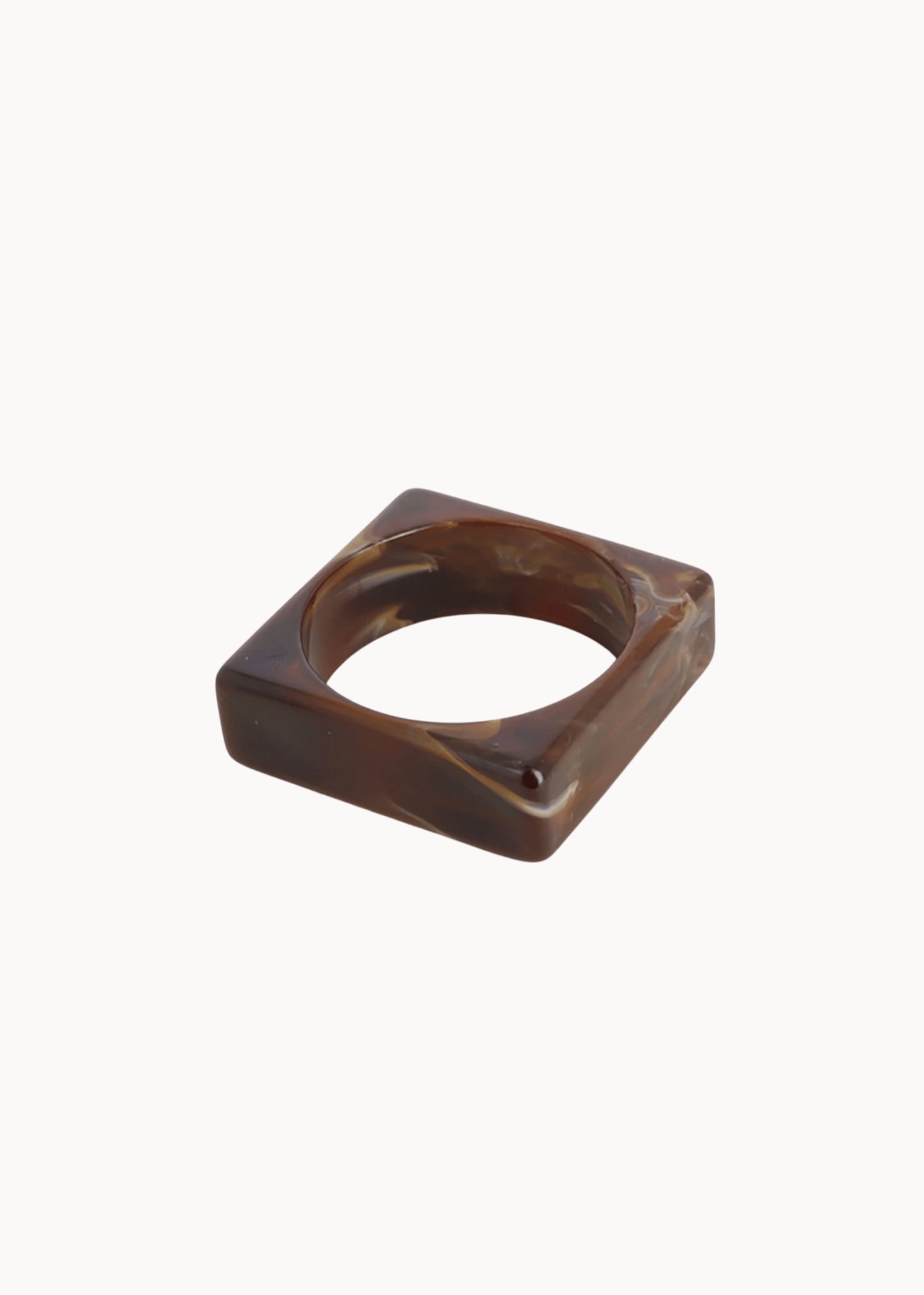 Square Chunky Bangle - Brun - ByStenholt.dk