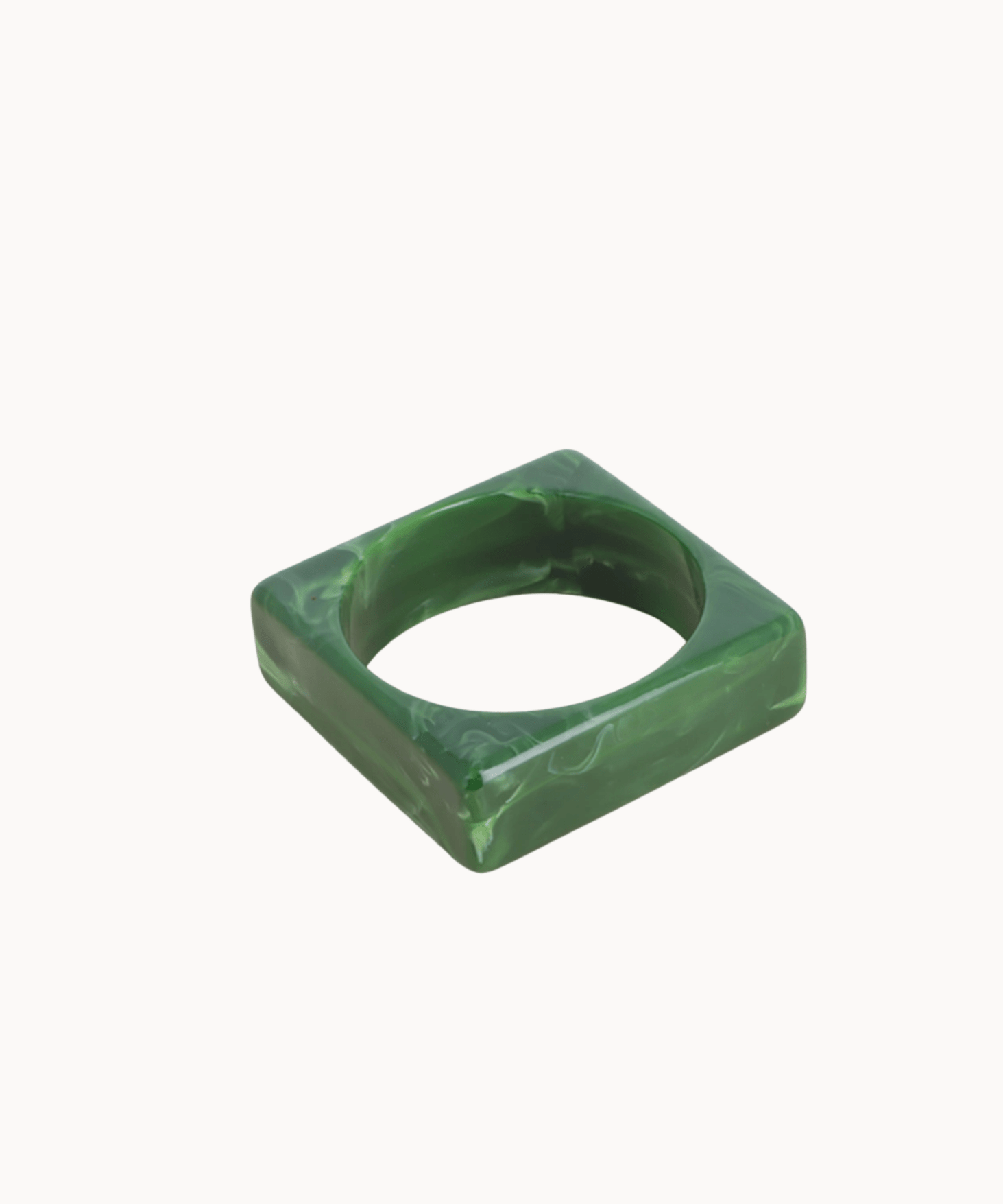 Square Chunky Bangle - Grøn - ByStenholt.dk