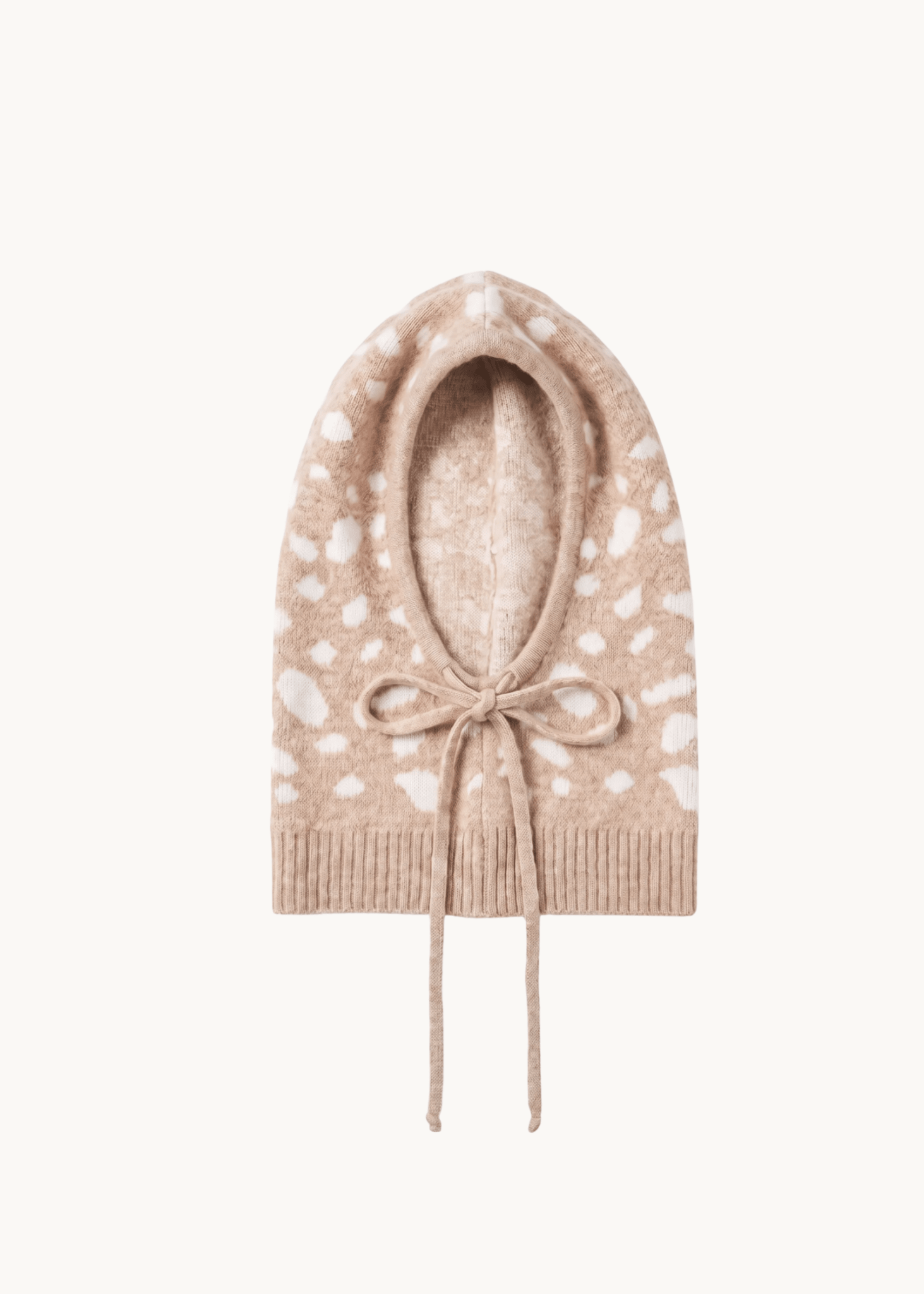 Strikket Balaclava - Bambi Beige - ByStenholt.dk