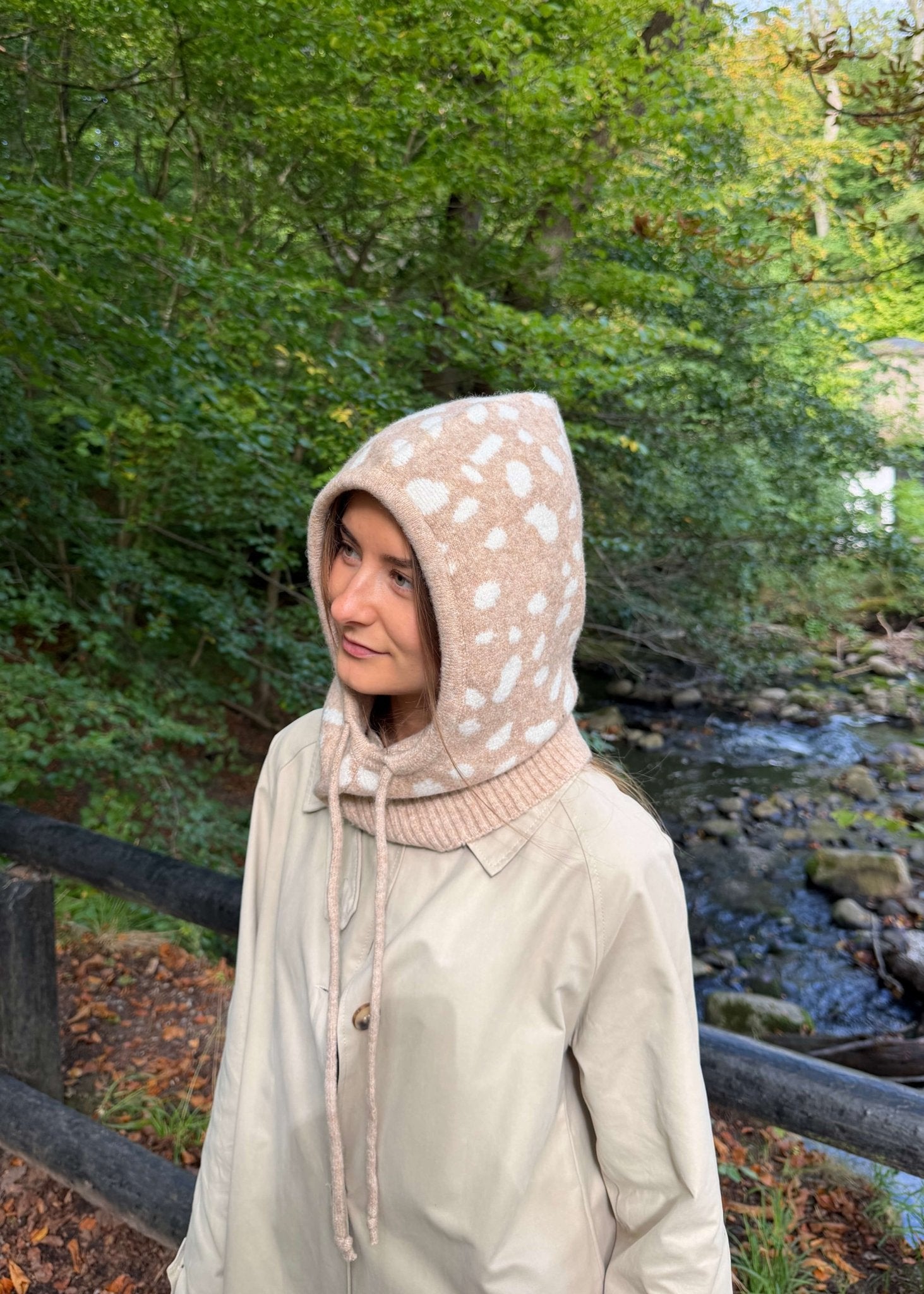 Strikket Balaclava - Bambi Beige - ByStenholt.dk