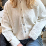 Strikket Cardigan - Hvid - ByStenholt.dk