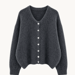 Strikket Cardigan - Mørkegrå - ByStenholt.dk