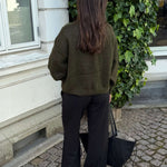 Strikket Cardigan - Mørkegrøn - ByStenholt.dk
