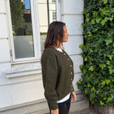 Strikket Cardigan - Mørkegrøn - ByStenholt.dk