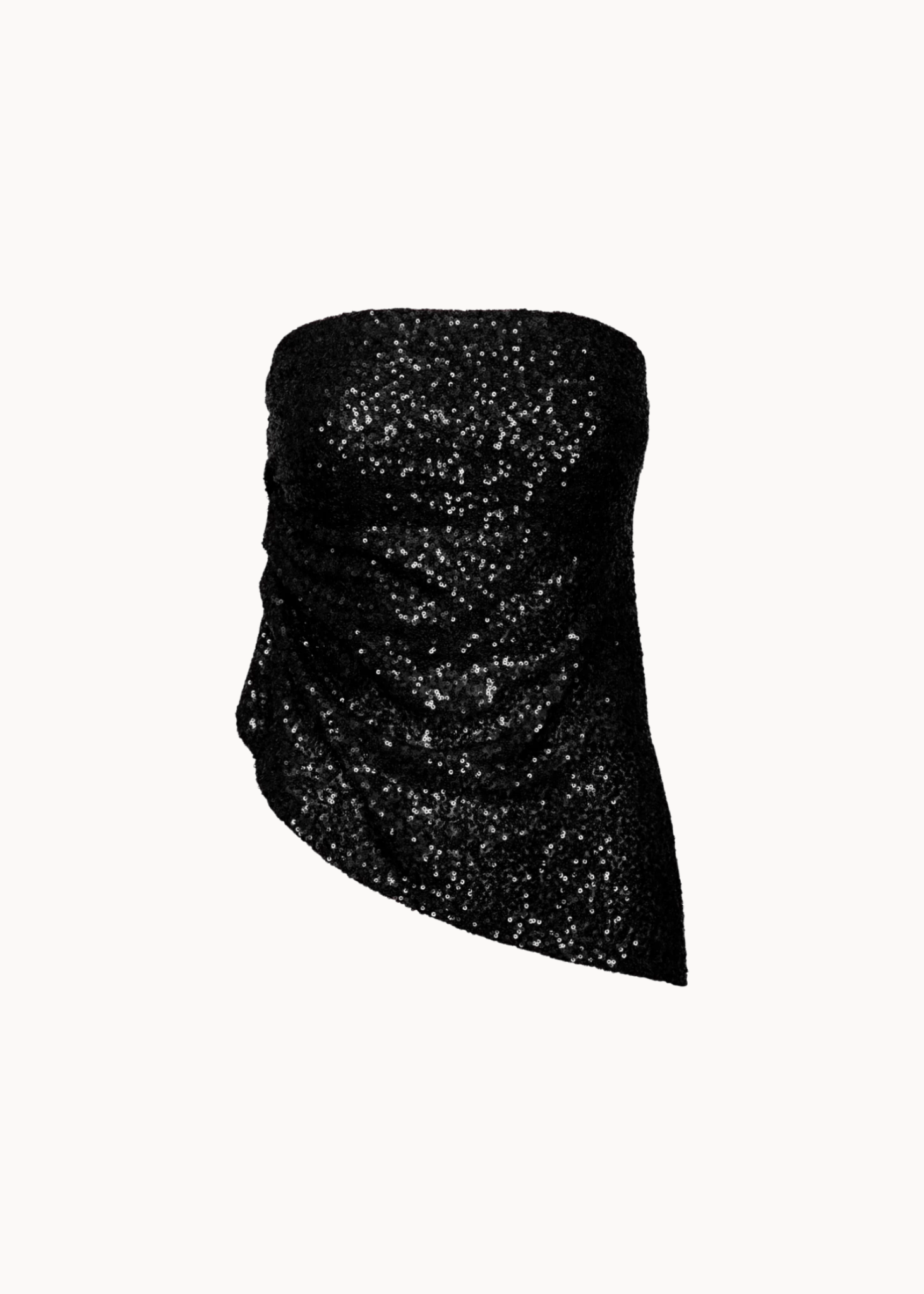 Stropløs Paillet Top - Sort - ByStenholt.dk