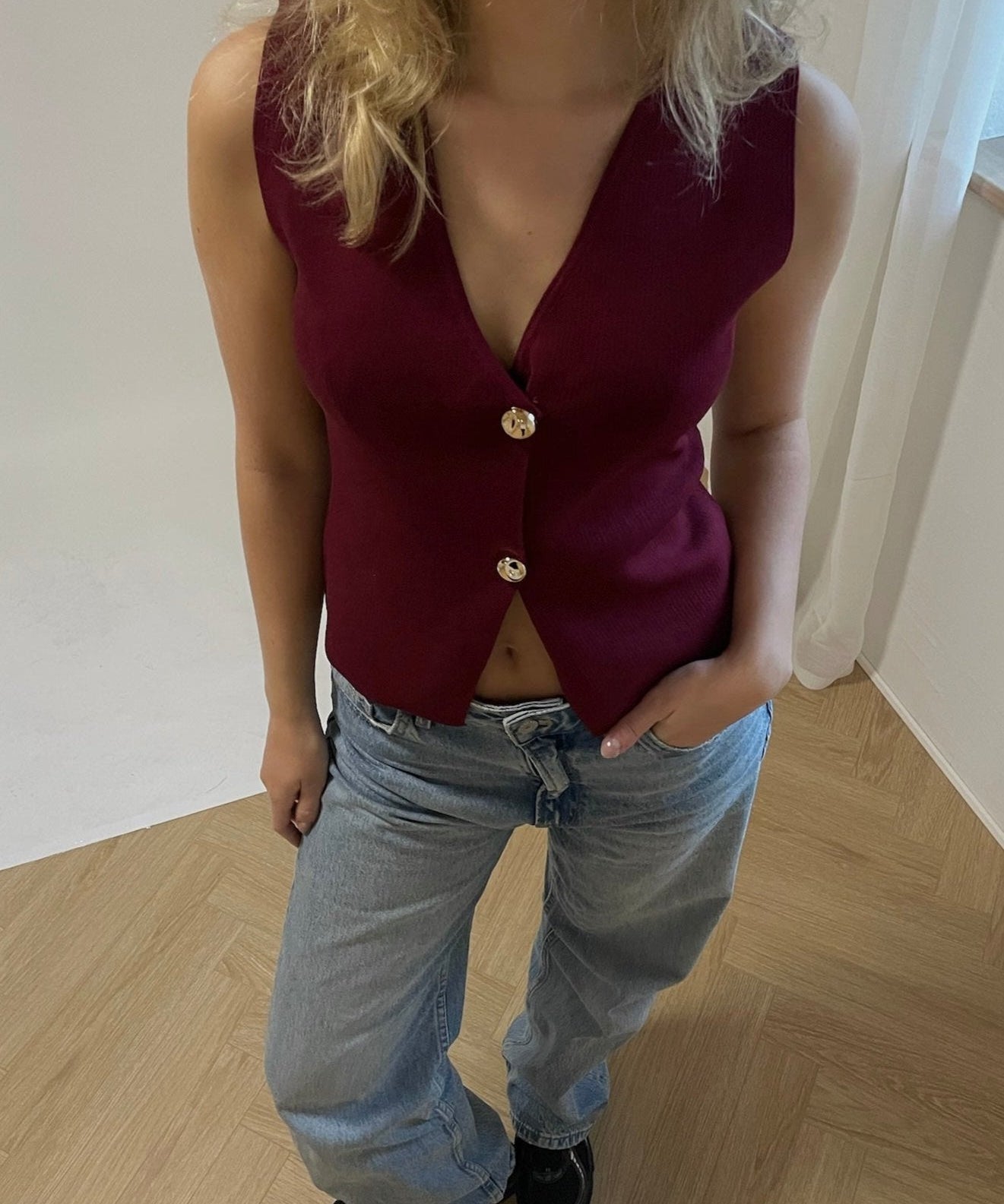 Tayla Vest - Bordeaux - ByStenholt.dk