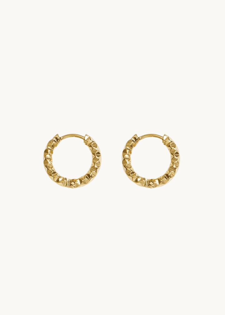 Textured Hoops - Guldbelagt - ByStenholt.dk