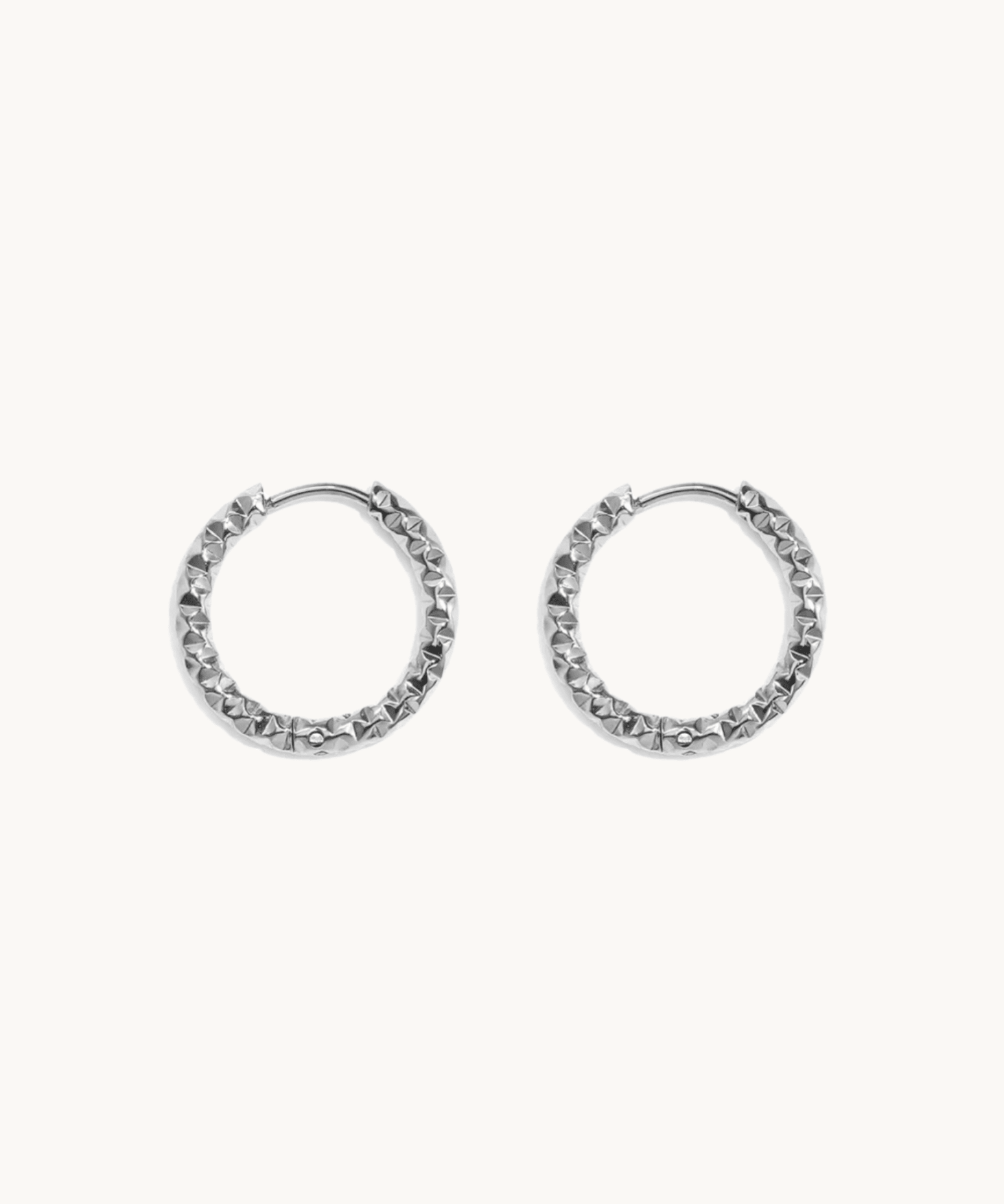 Textured Hoops - Sølvbelagt - ByStenholt.dk
