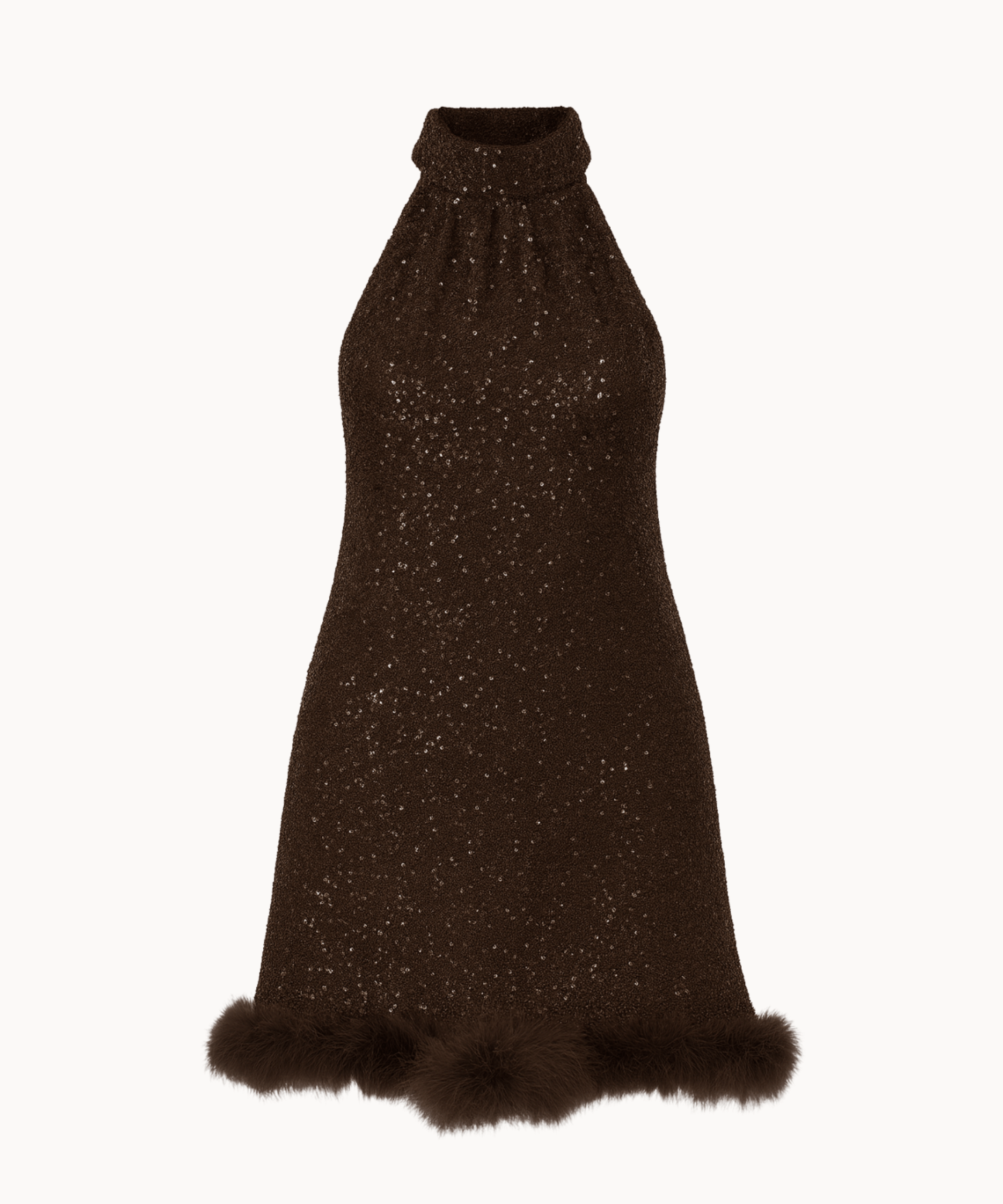 Thea Paillet Kjole - Mørkebrun - ByStenholt.dk