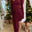 Tie Waist Mini Kjole - Bordeaux - ByStenholt.dk