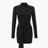 Tie Waist Mini Kjole - Sort - ByStenholt.dk