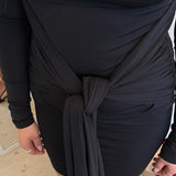 Tie Waist Mini Kjole - Sort - ByStenholt.dk