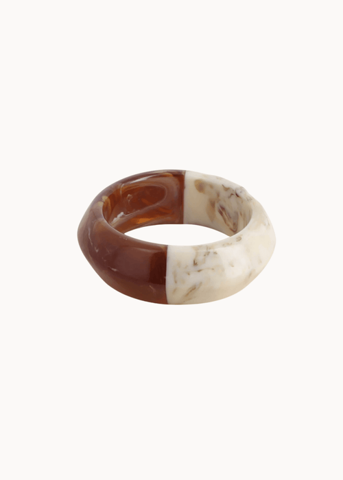 Tofarvet Chunky Bangle - Brun - ByStenholt.dk
