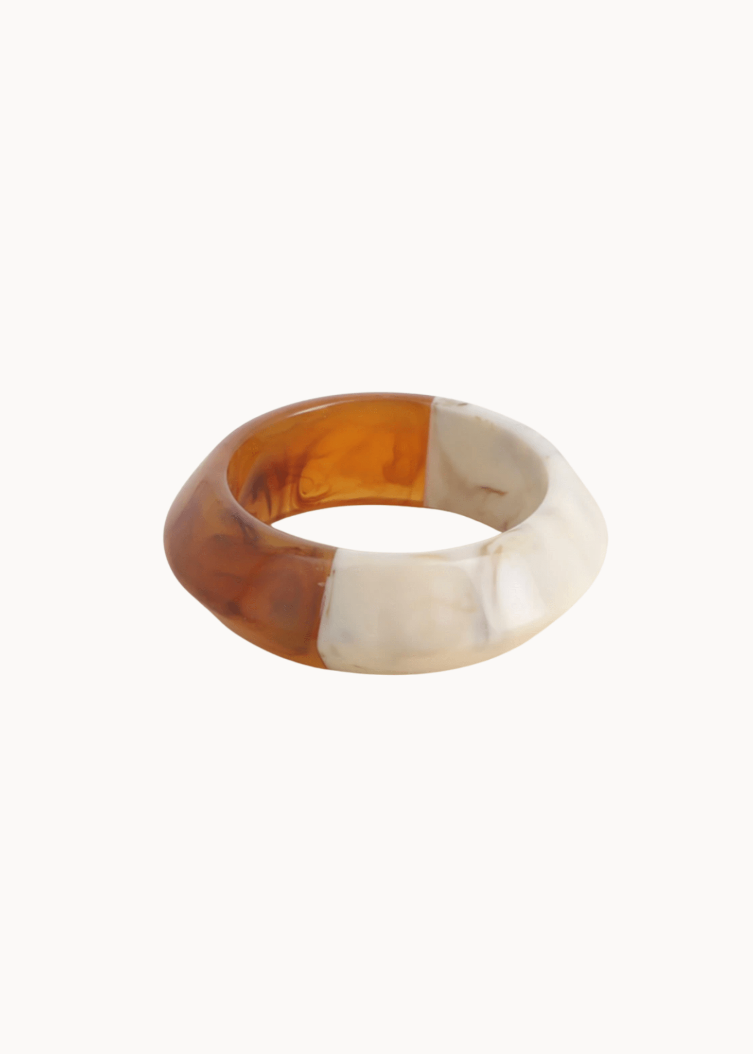 Tofarvet Chunky Bangle - Orange - ByStenholt.dk