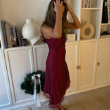 Velu Satin Kjole - Bordeaux - ByStenholt.dk