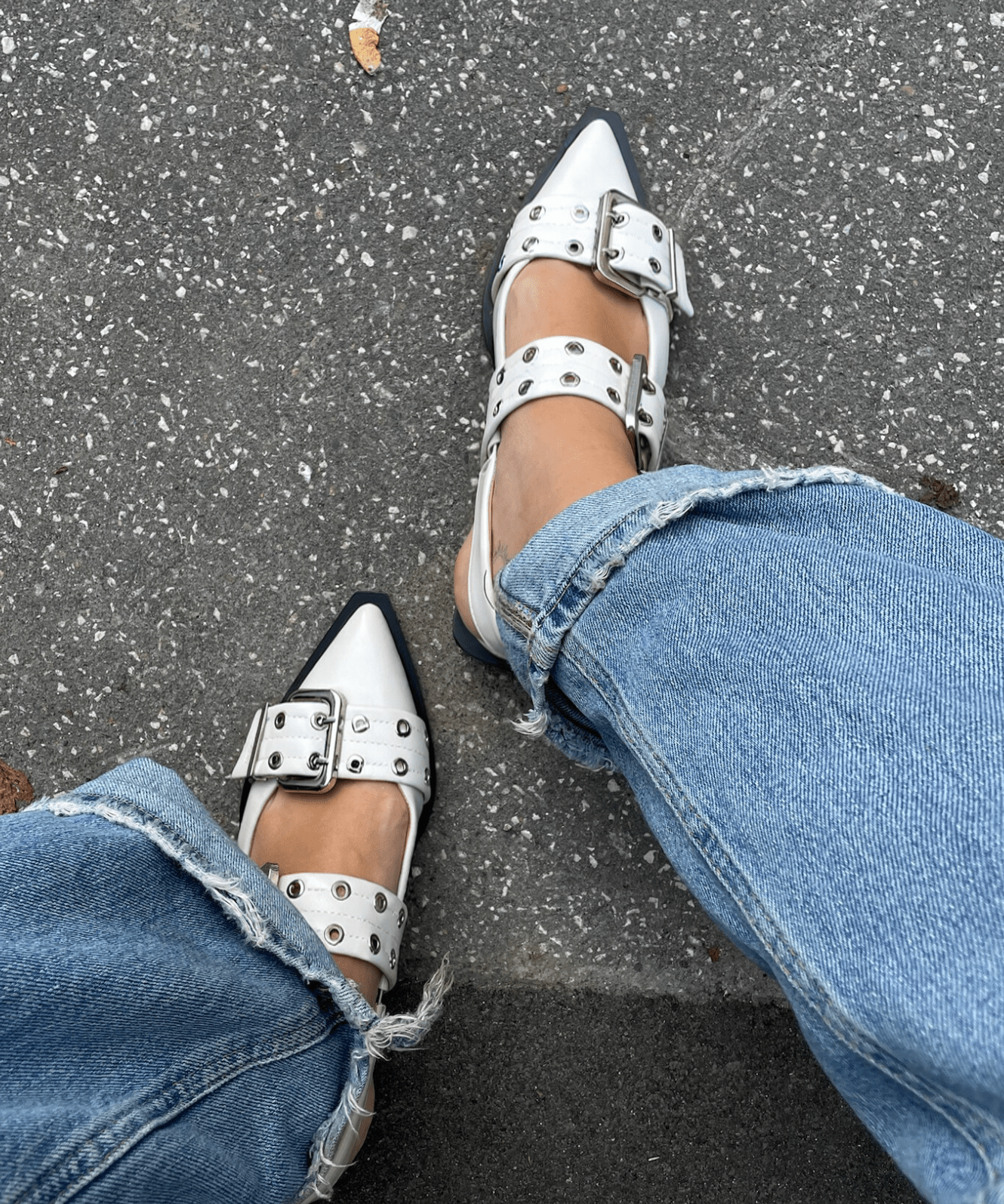 Zara Slingbacks - Hvid - ByStenholt.dk
