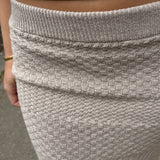 Zoe Knitted Maxi Skirt - Taupe